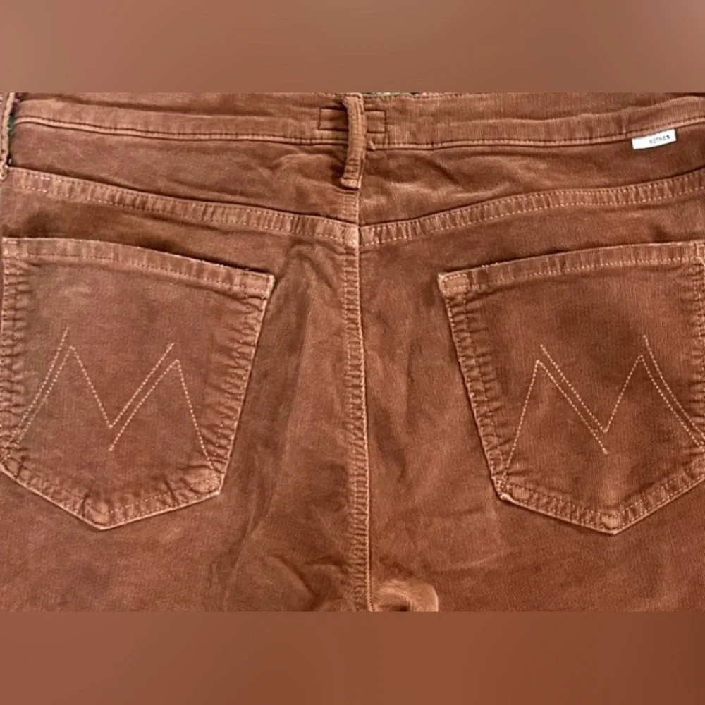 MOTHER Women Hopscotch Brown Corduroy Mid Rise Dazzler Ankle Fray Jeans Size 25 - Picture 8 of 12